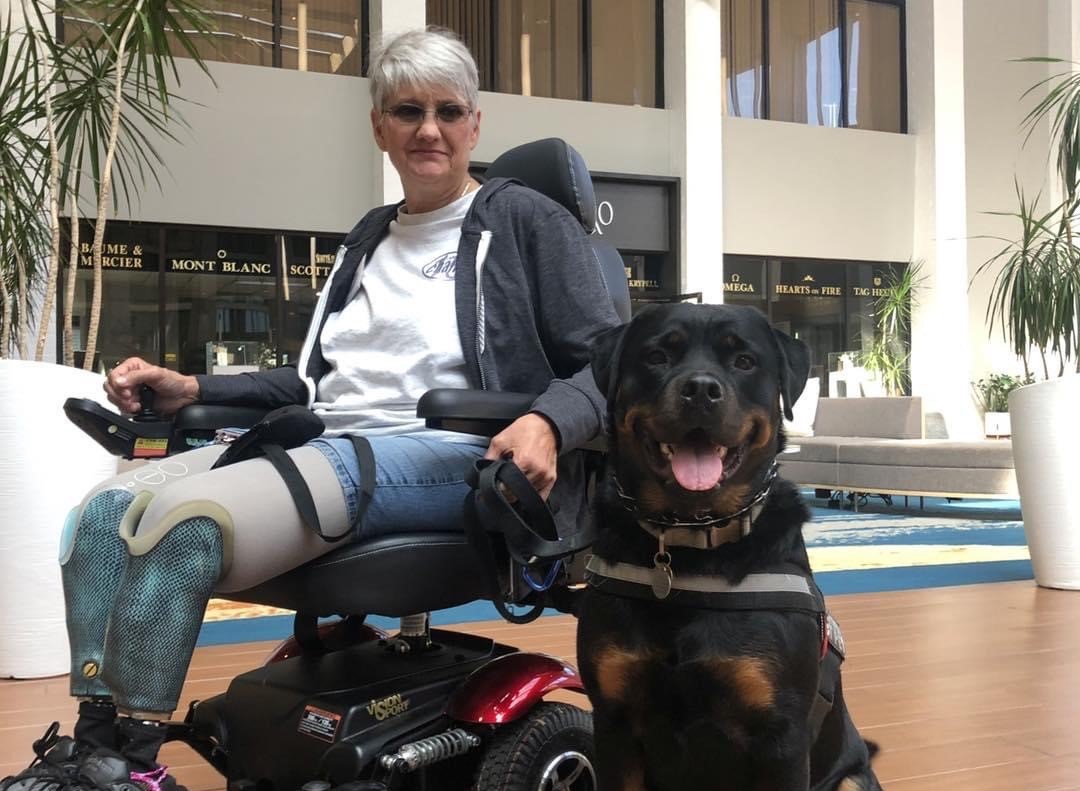 Tammy Nickerson and Service Dog Nala.