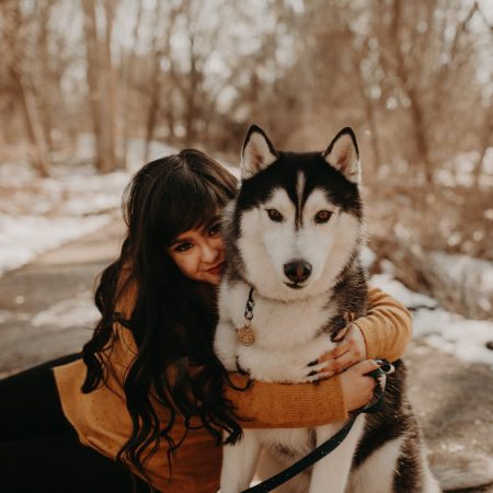 Mars and her husky, Jarvis.